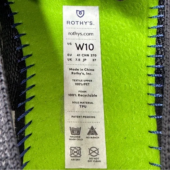 Rothy’s Grey Camo Slip On Sneaker Size 10 - Picture 4 of 15